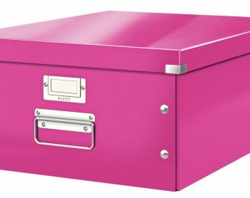 Leitz Clickstore Large Storage Box Pink 60450023 Fusion Office