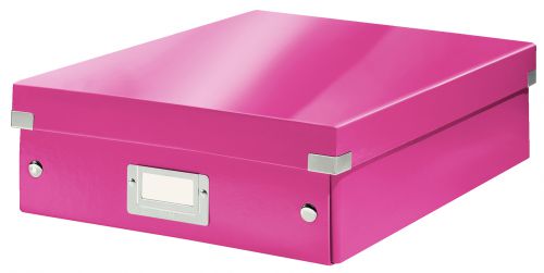 Leitz Clickstore Medium Organiser Box Pink 60580023 Fusion Office