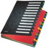 Leitz Colour Desk Organiser 24 Tabs Black 59140095 Fusion Office
