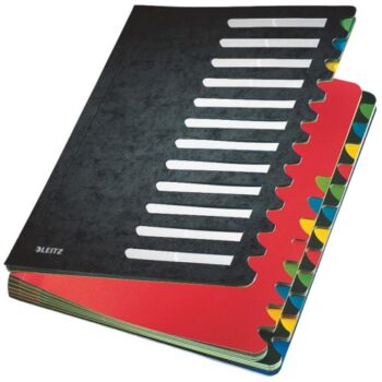 Leitz Colour Desk Organiser 24 Tabs Black 59140095 Fusion Office