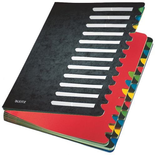 Leitz Colour Desk Organiser 24 Tabs Black 59140095 Fusion Office