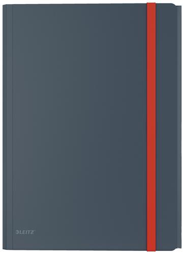 Leitz Cosy 3 Flap Folder A4 Velvet Grey 46190089 Pack 10 Fusion Office