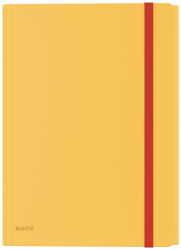 Leitz Cosy 3 Flap Folder A4 Warm Yellow 46190019 Pack 10 Fusion Office