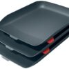 Leitz Cosy A4 3 Letter Trays Velvet Grey 53582089 Fusion Office
