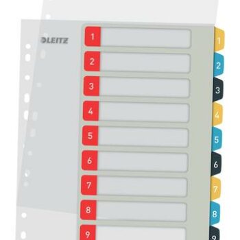 Leitz Cosy A4 Index Extra Wide 1 10 Printable 12470000 Pack 15 Fusion Office