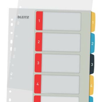 Leitz Cosy A4 Index Extra Wide 1 5 Printable 12400000 Pack 20 Fusion Office
