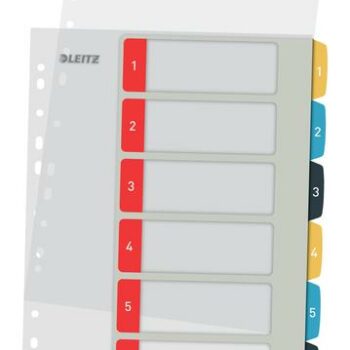 Leitz Cosy A4 Index Extra Wide 1 6 Printable 12460000 Pack 20 Fusion Office