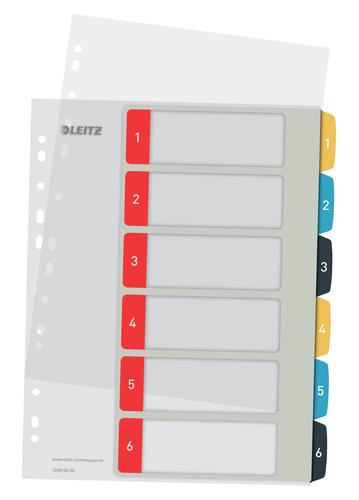 Leitz Cosy A4 Index Extra Wide 1 6 Printable 12460000 Pack 20 Fusion Office