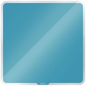 Leitz Cosy Magnetic Glass Whiteboard 450x450mm Calm Blue 70440061 Fusion Office