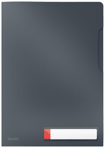 Leitz Cosy Privacy Folders A4 Velvet Grey 47080089 Pack 12 Fusion Office