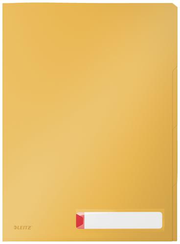 Leitz Cosy Privacy Tab Folders A4 Warm Yellow 47160019 Pack 12 Fusion Office