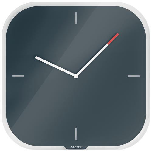 Leitz Cosy Silent Wall Clock Velvet Grey 90170089 Fusion Office
