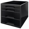 Leitz Cube 4 Drawer Unit Black 52521095 Fusion Office