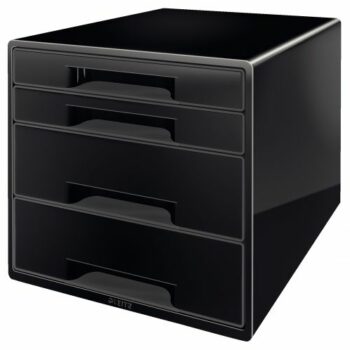 Leitz Cube 4 Drawer Unit Black 52521095 Fusion Office