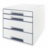 Leitz Cube 4 Drawer Unit White 52132001 Fusion Office