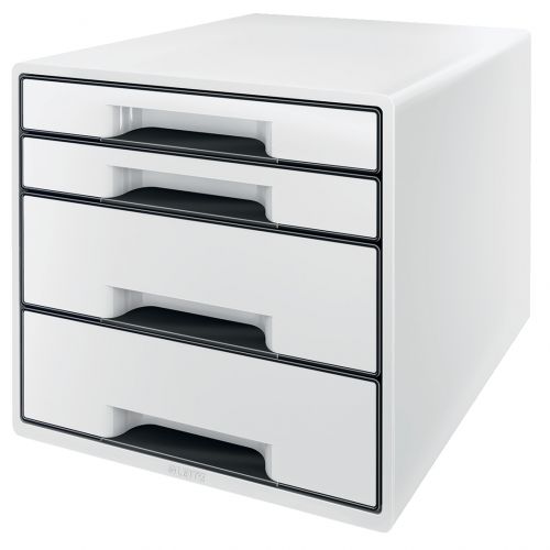 Leitz Cube 4 Drawer Unit White Black 52521001 Fusion Office