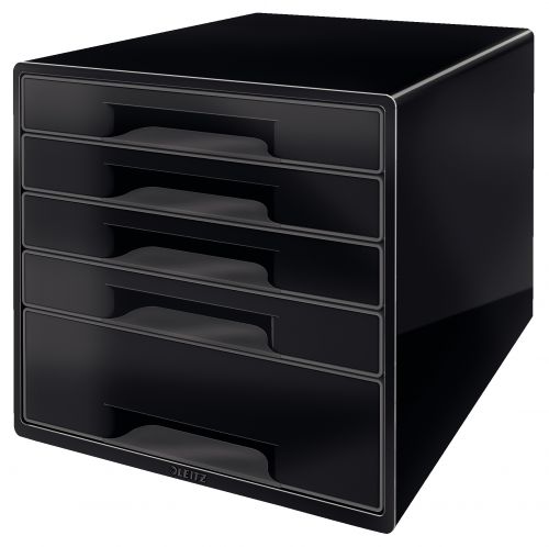 Leitz Cube 5 Drawer Unit Black 52531095 Fusion Office