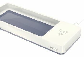 Leitz Desk Organiser Wireless Charger White Grey 53651001 Fusion Office