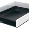 Leitz Dual Colour Letter Tray White Black 53611095 Fusion Office