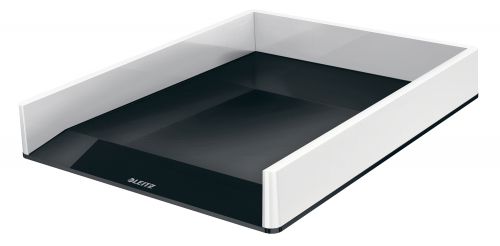 Leitz Dual Colour Letter Tray White Black 53611095 Fusion Office