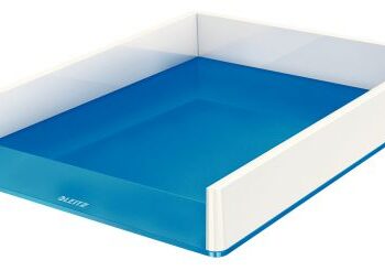 Leitz Dual Colour Letter Tray White Blue 53611001 Fusion Office