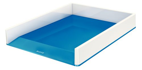 Leitz Dual Colour Letter Tray White Blue 53611001 Fusion Office