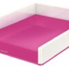 Leitz Dual Colour Letter Tray White Pink 53611023 Fusion Office