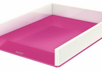 Leitz Dual Colour Letter Tray White Pink 53611023 Fusion Office