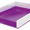 Leitz Dual Colour Letter Tray White Purple 53611062 Fusion Office
