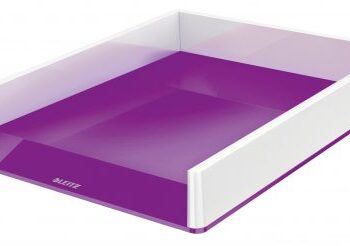 Leitz Dual Colour Letter Tray White Purple 53611062 Fusion Office