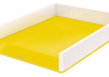 Leitz Dual Colour Letter Tray White Yellow 53611016 Fusion Office