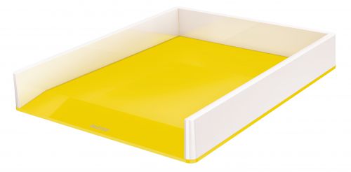 Leitz Dual Colour Letter Tray White Yellow 53611016 Fusion Office