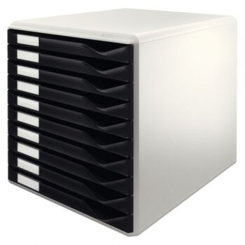 Leitz Form Set 10 Drawers Grey Black Drawers 52810095 Fusion Office