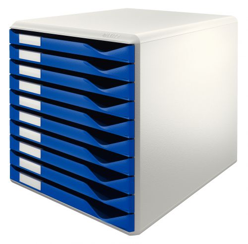 Leitz Form Set 10 Drawers Grey Blue Drawers 52810035 Fusion Office