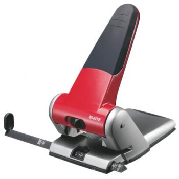 Leitz Heavy Duty Hole Punch Red 65 Sheets 51800025 Fusion Office