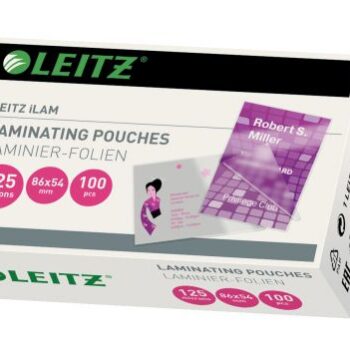 Leitz Ilam Laminating Pouches 54×86 125mic 33810 Pack 100 Fusion Office