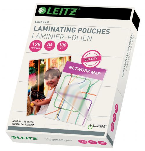 Leitz Ilam Laminating Pouches A6 125mic 33806 Pack 100 Fusion Office