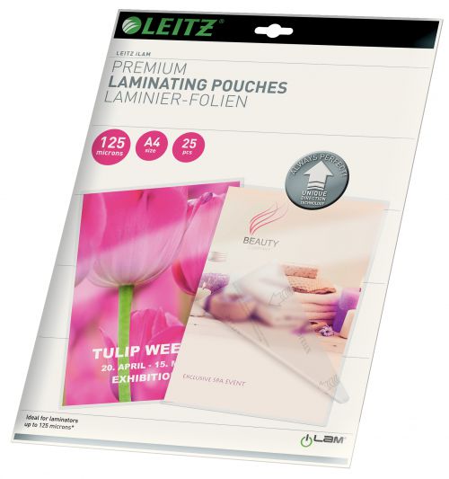 Leitz Ilam Prem Laminating Pouches A4 125mic 74820000 Pack 25 Fusion Office