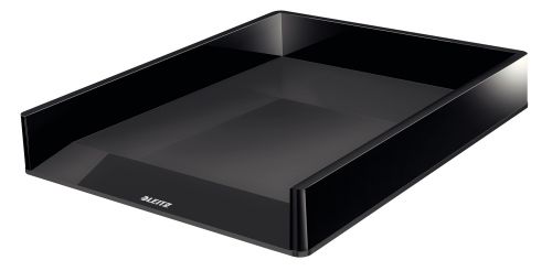 Leitz Letter Trays Dual Colour Extra Slim Black 53610095 Pack 4 Fusion Office