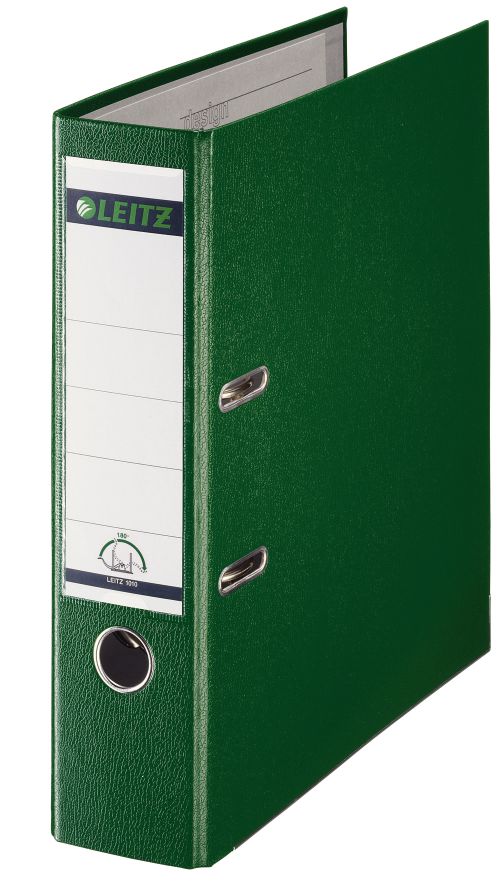 Leitz Lever Arch Files Green Foolscap Pp Cover 11101055 Pack 10 Fusion Office