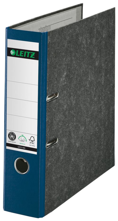 Leitz Lever Arch Files Marbled Blue A4 80mm 10801035 Pack 10 Fusion Office