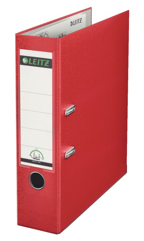 Leitz Lever Arch Files Red Foolscap Pp Cover 11101025 Pack 10 Fusion Office