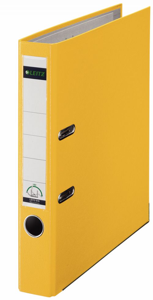 Leitz Mini Lever Arch Files Yellow A4 Pp Cover 10151015 Pack 10 Fusion Office