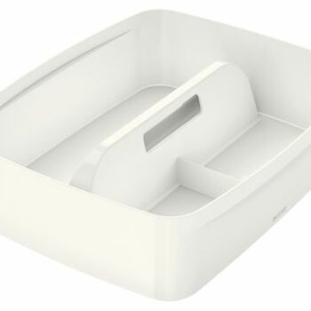 Leitz Mybox Organiser Tray With Handle Large White 53220001 Fusion Office