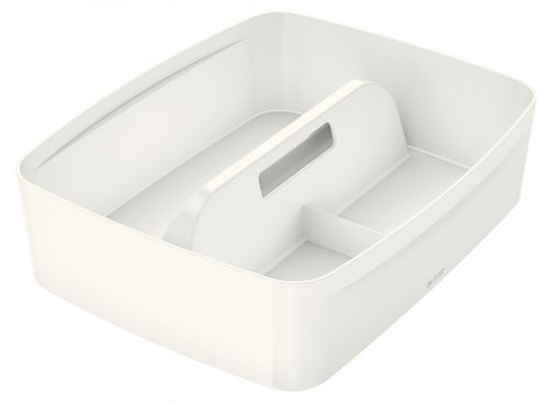 Leitz Mybox Organiser Tray With Handle Large White 53220001 Fusion Office