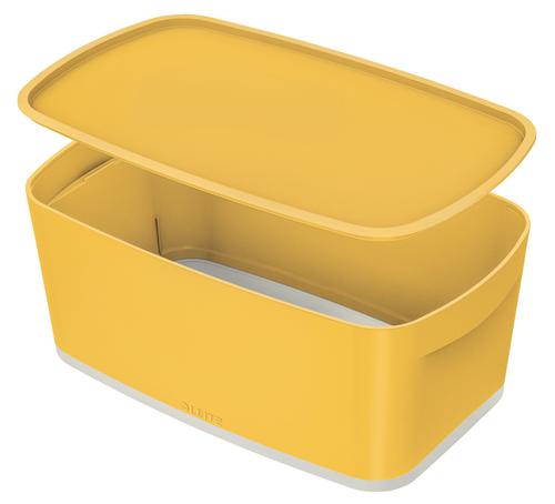 Leitz Mybox Small Storage Box Cosy Warm Yellow 5 Litres 52630019 Fusion Office