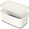 Leitz Mybox Small Storage Boxes White Grey 5 Litres Pack 4 52291001 Fusion Office