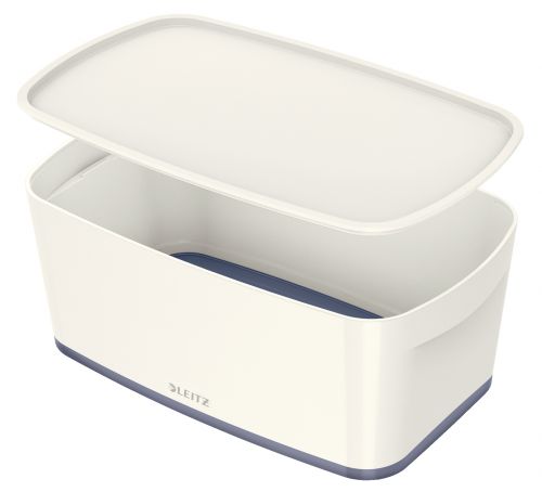 Leitz Mybox Small Storage Boxes White Grey 5 Litres Pack 4 52291001 Fusion Office