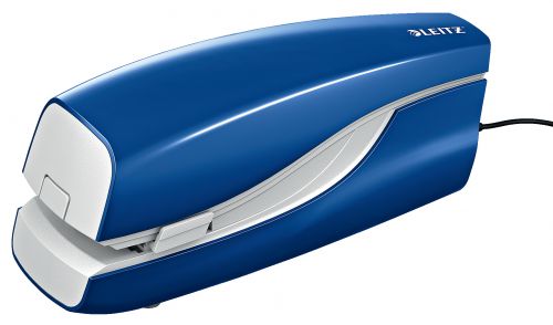 Leitz Nexxt Electric Flat Clinch Stapler Blue 55330035 Fusion Office