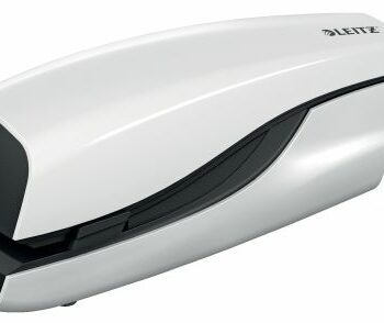 Leitz Nexxt Electric Flat Clinch Stapler Pearl White 55331001 Fusion Office